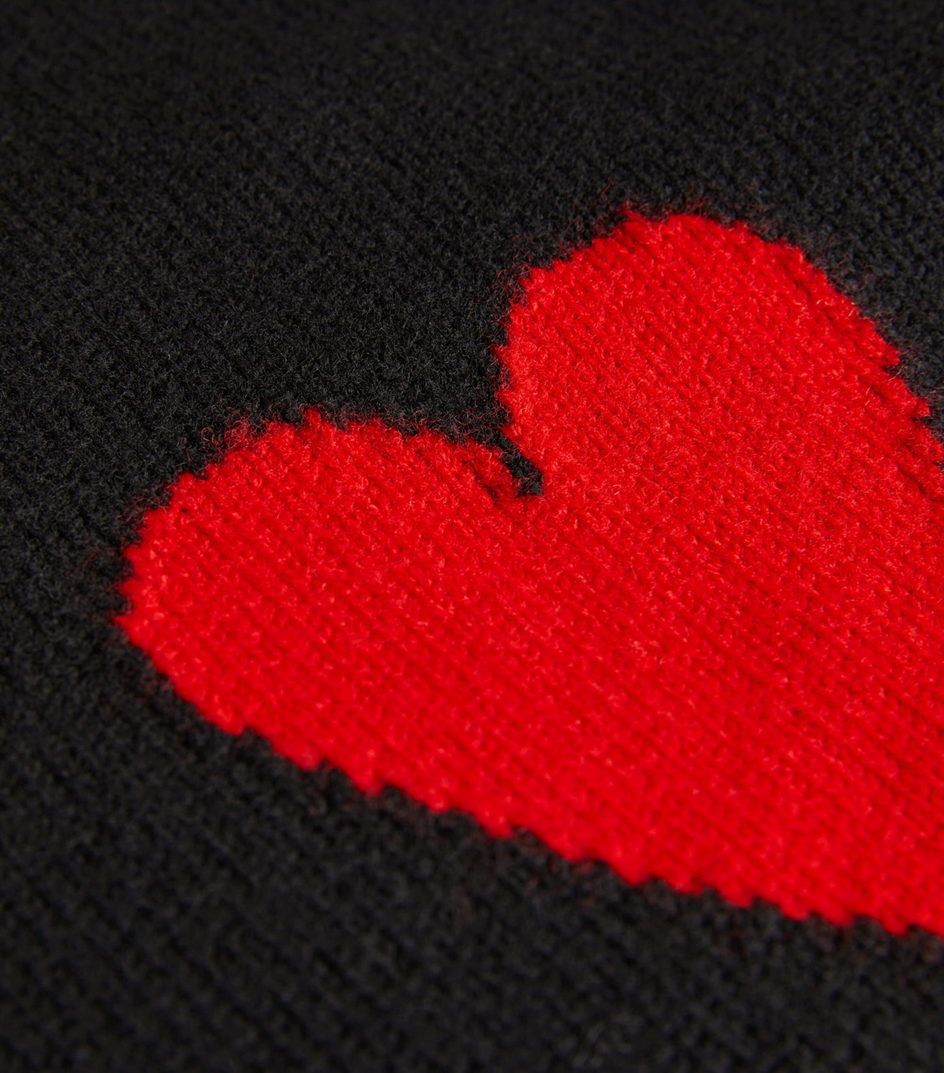 AMI Paris Black Virgin Wool Ami de Coeur Sweater