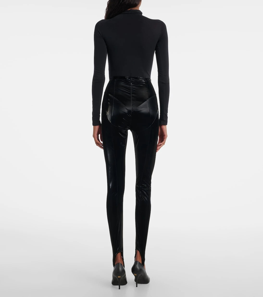 Mugler - re/edit high-rise stirrup leggings