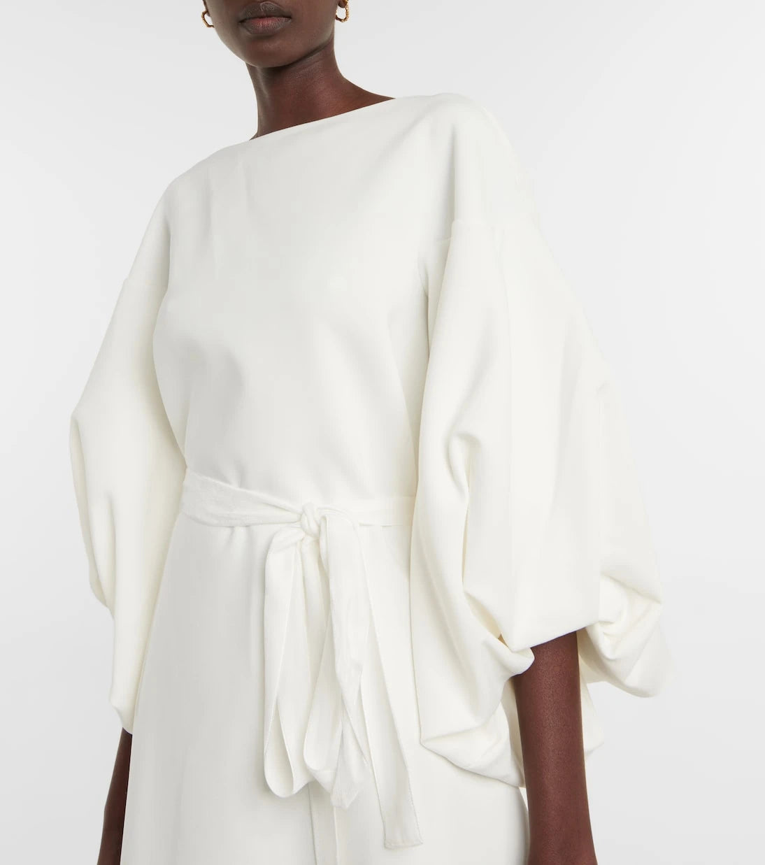 Roksanda - Bridal puff-shoulder crêpe minidress