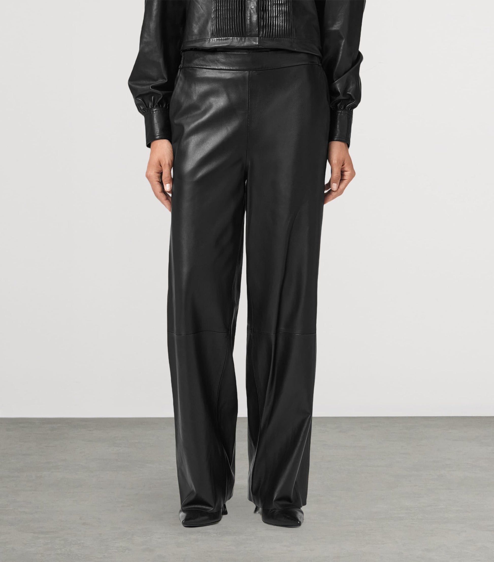 Black Leather Ash Lea Trousers