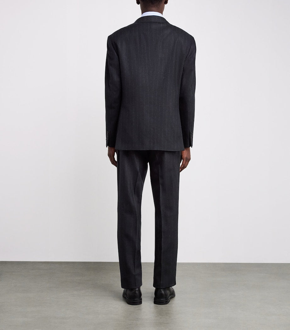 Wool Chalk-Stripe 2-Piece Suit