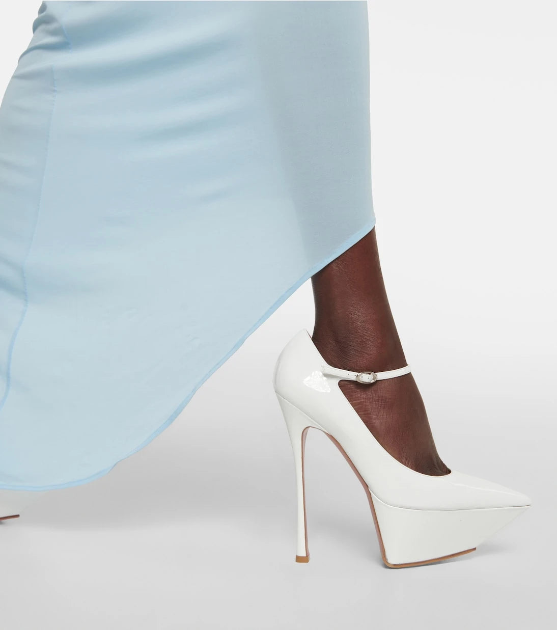 Amina Muaddi - Yigit patent leather platform pumps