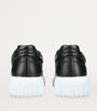 Leather H-Stripes Tread Sneakers BLK/WHITE