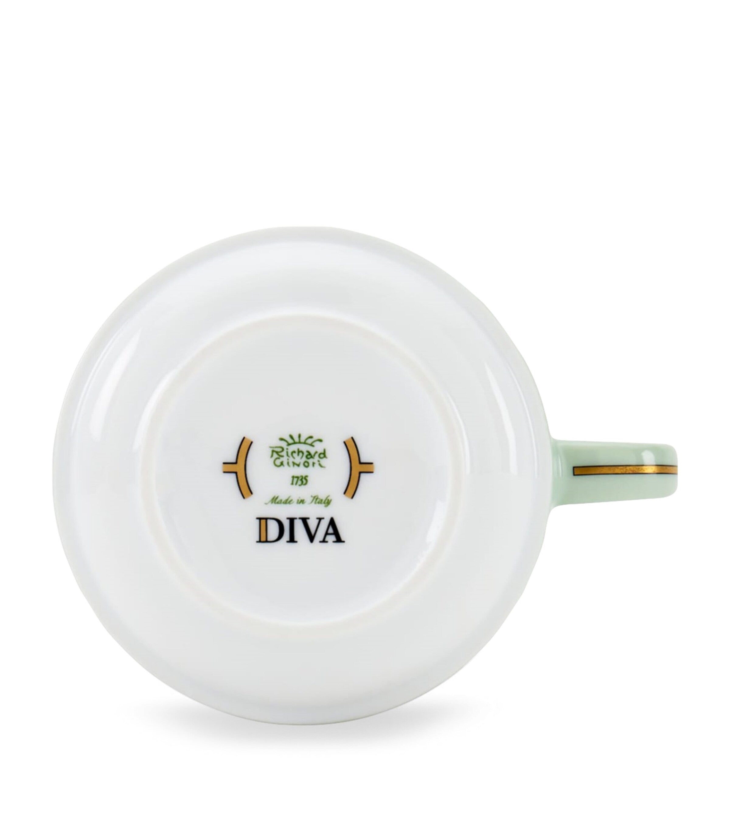 GINORI 1735 Porcelain Colonna Diva Verde Teacup (245ml)