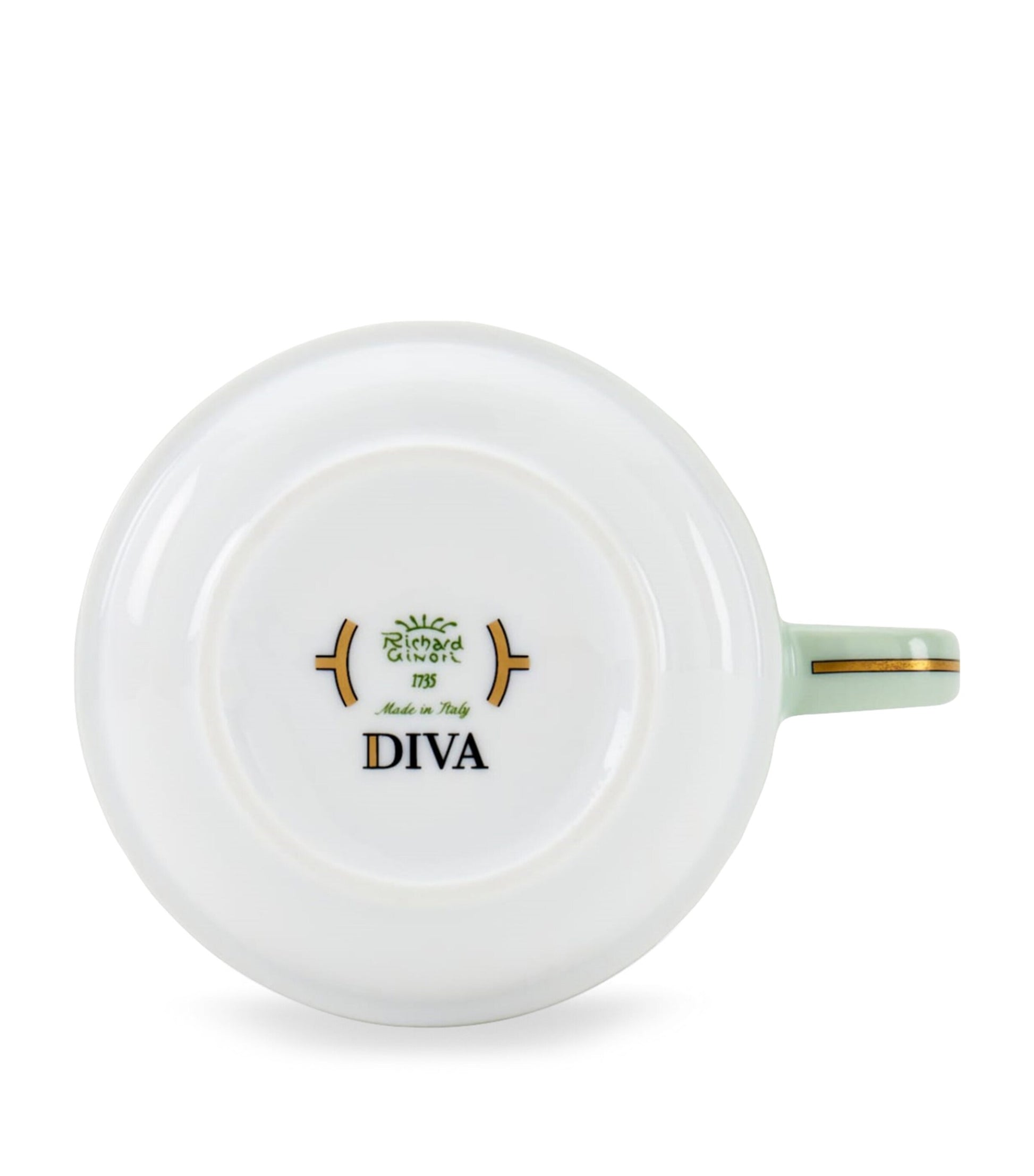 GINORI 1735 Porcelain Colonna Diva Verde Teacup (245ml)
