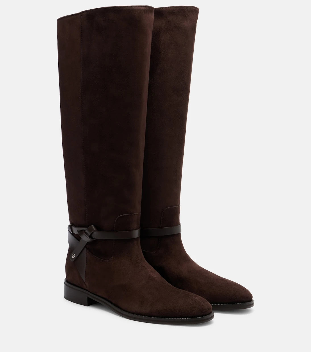 Jimmy Choo - Lawton knotted suede knee-high boots