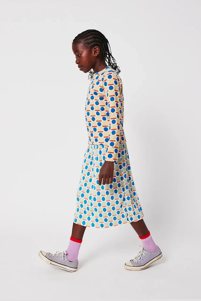 Bobo Choses Geometric Scacs Çocuk Uzun Kollu Bluz