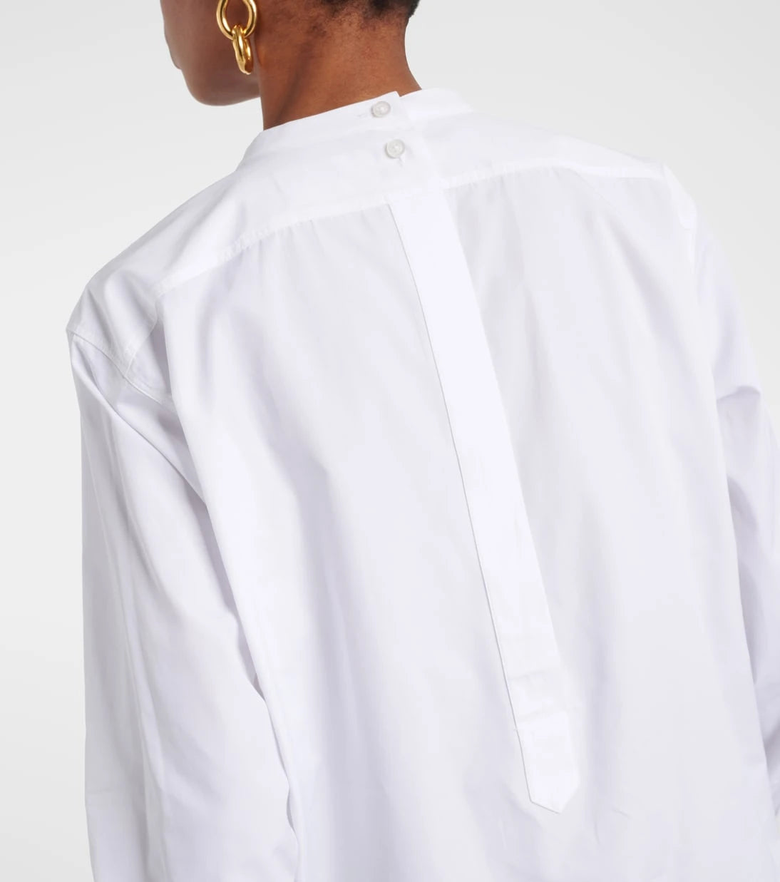 Jil Sander - Embroidered cotton poplin blouse