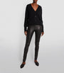 Joseph Black Leather Stretch Leggings