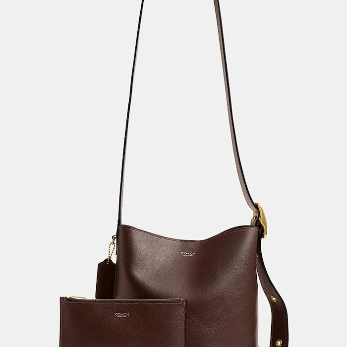 Coach чанта crossbody дамска от кожа Bleecker Bucket Bag 21