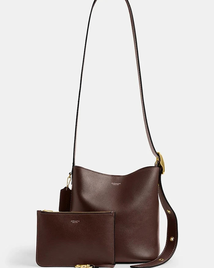 Coach kadın deri crossbody çanta Bleecker Bucket Bag 21