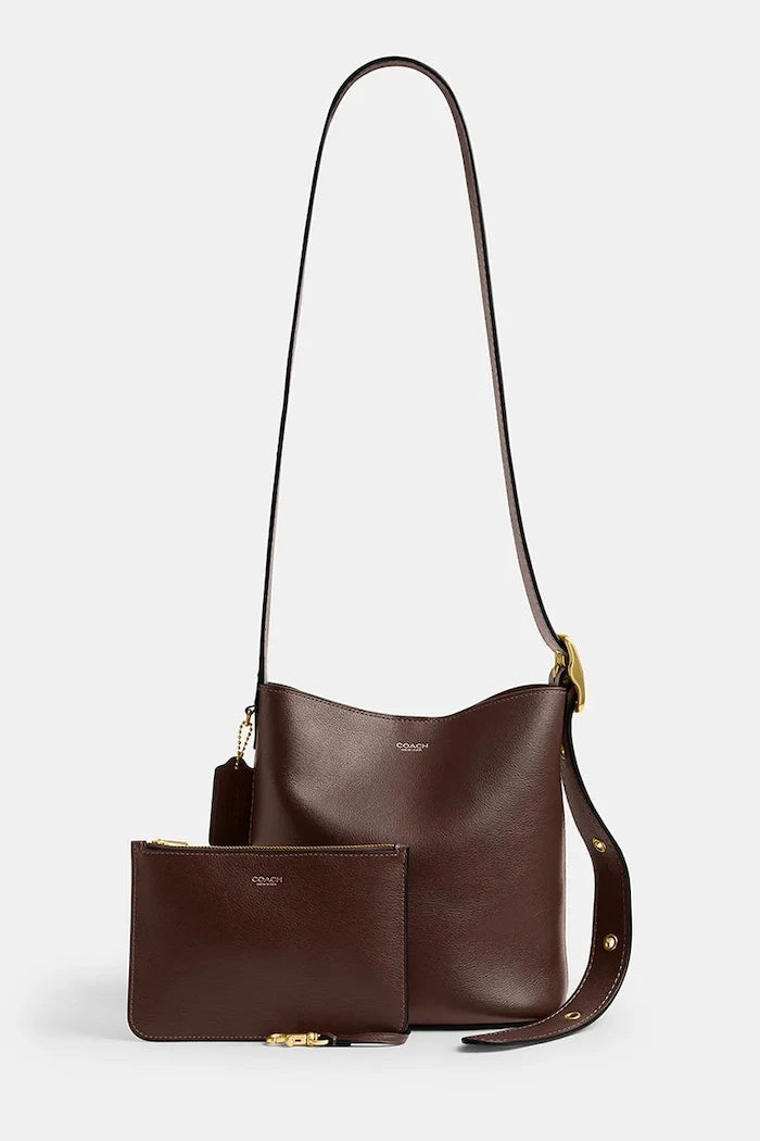 Coach чанта crossbody дамска от кожа Bleecker Bucket Bag 21