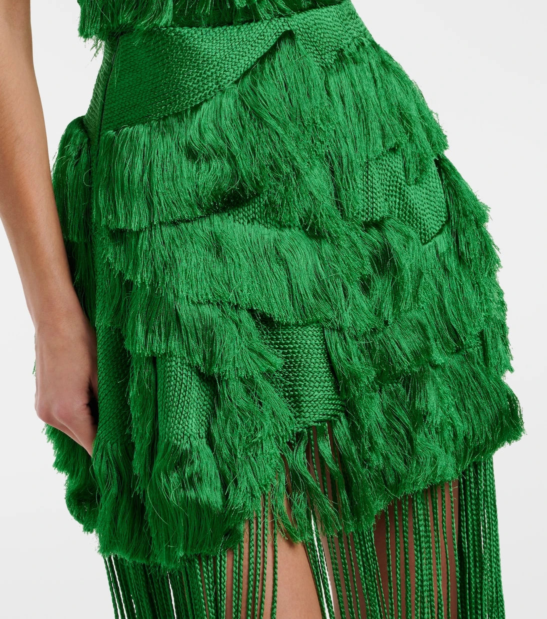 Xu Zhi - Draped fringed miniskirt