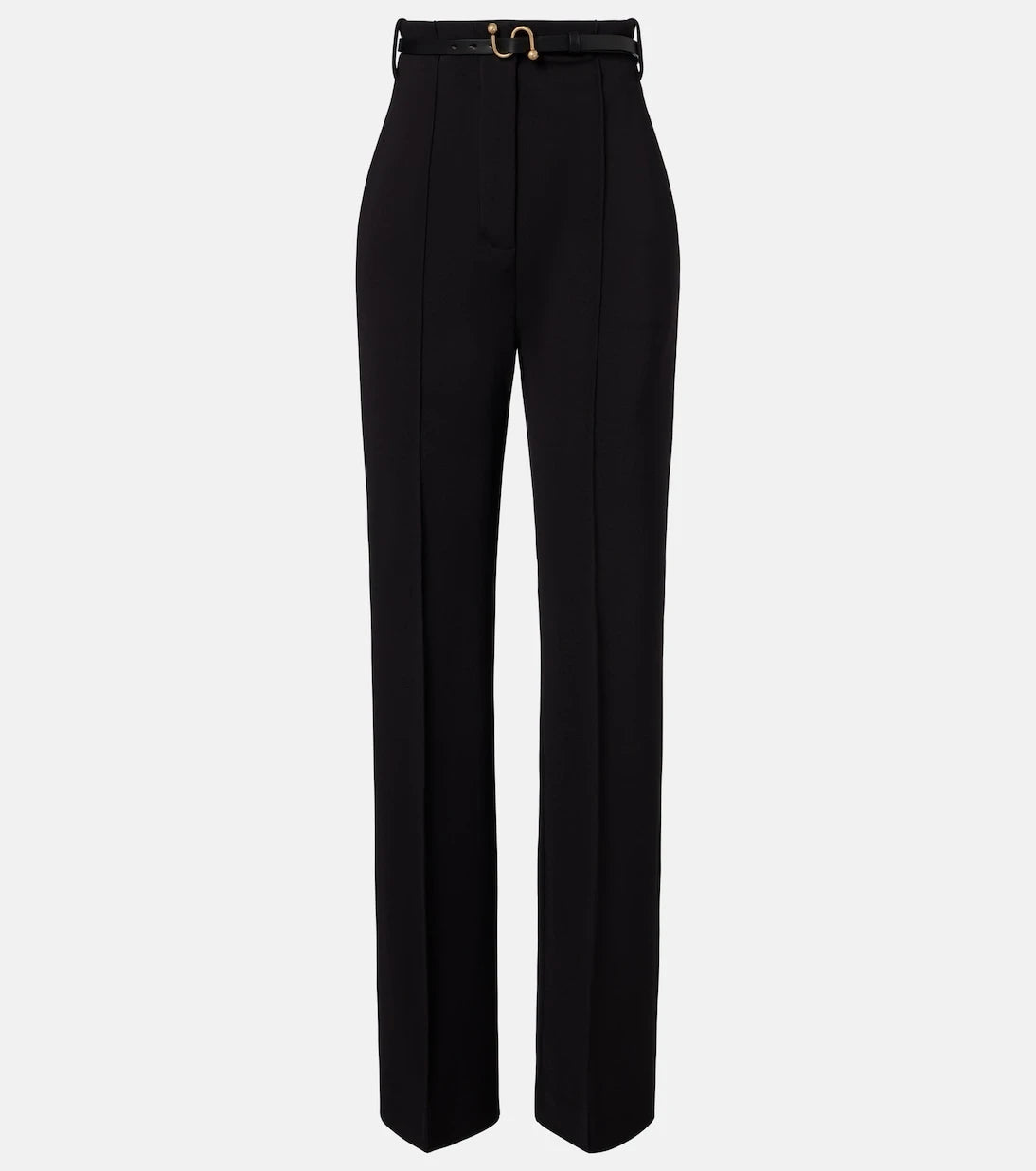 Sportmax - Belted crêpe straight pants