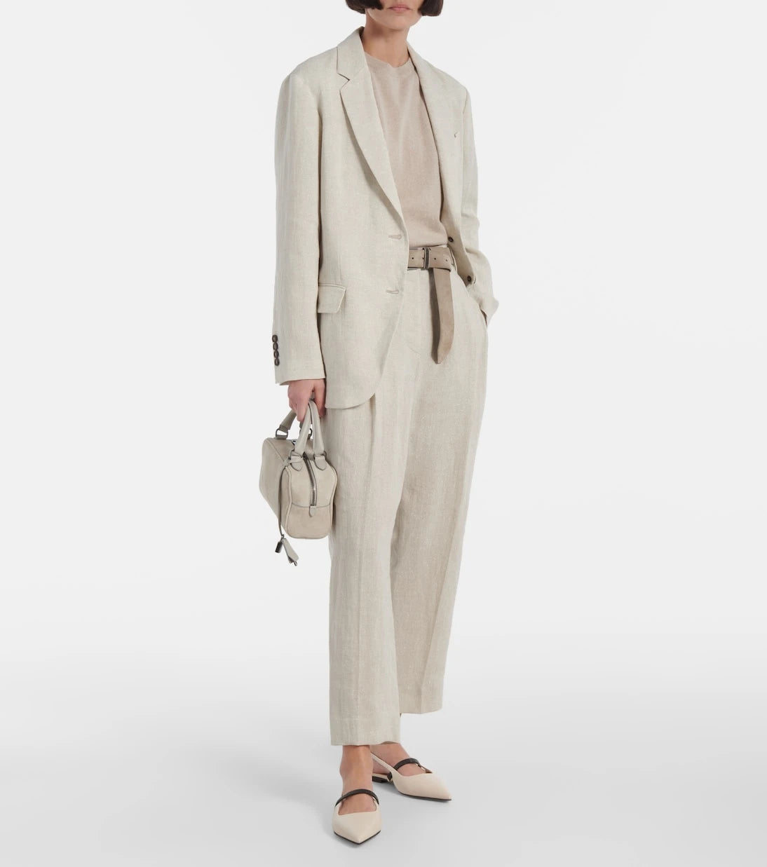 Brunello Cucinelli - Linen-blend straight pants