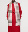 Burberry Pink Wool Check Scarf
