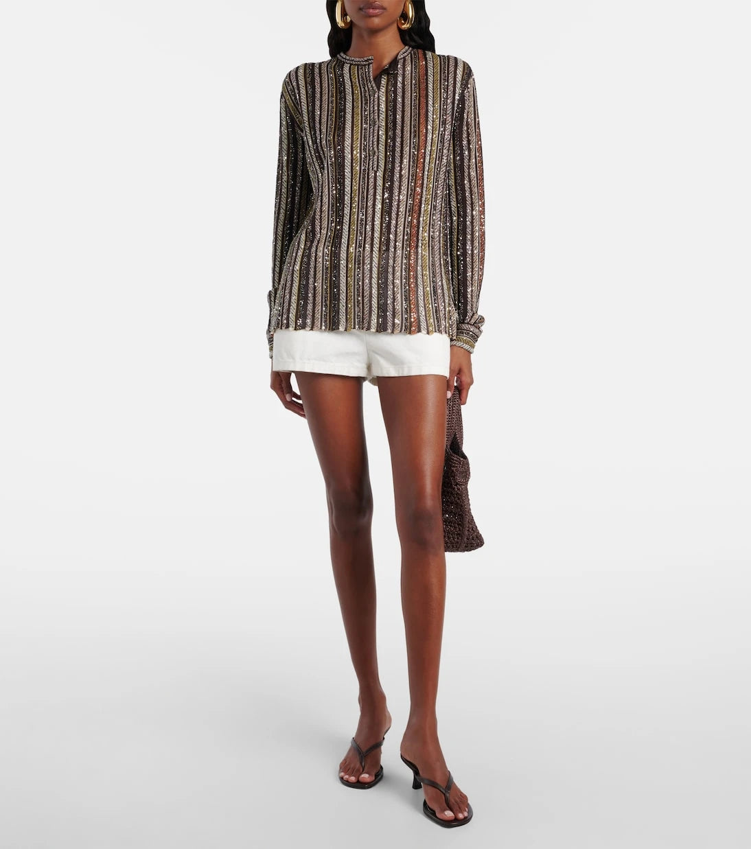 Missoni - قميص هينلي مخطط من اللاميه