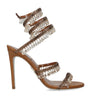 René Caovilla Brown Embellished Chandelier Sandals 105