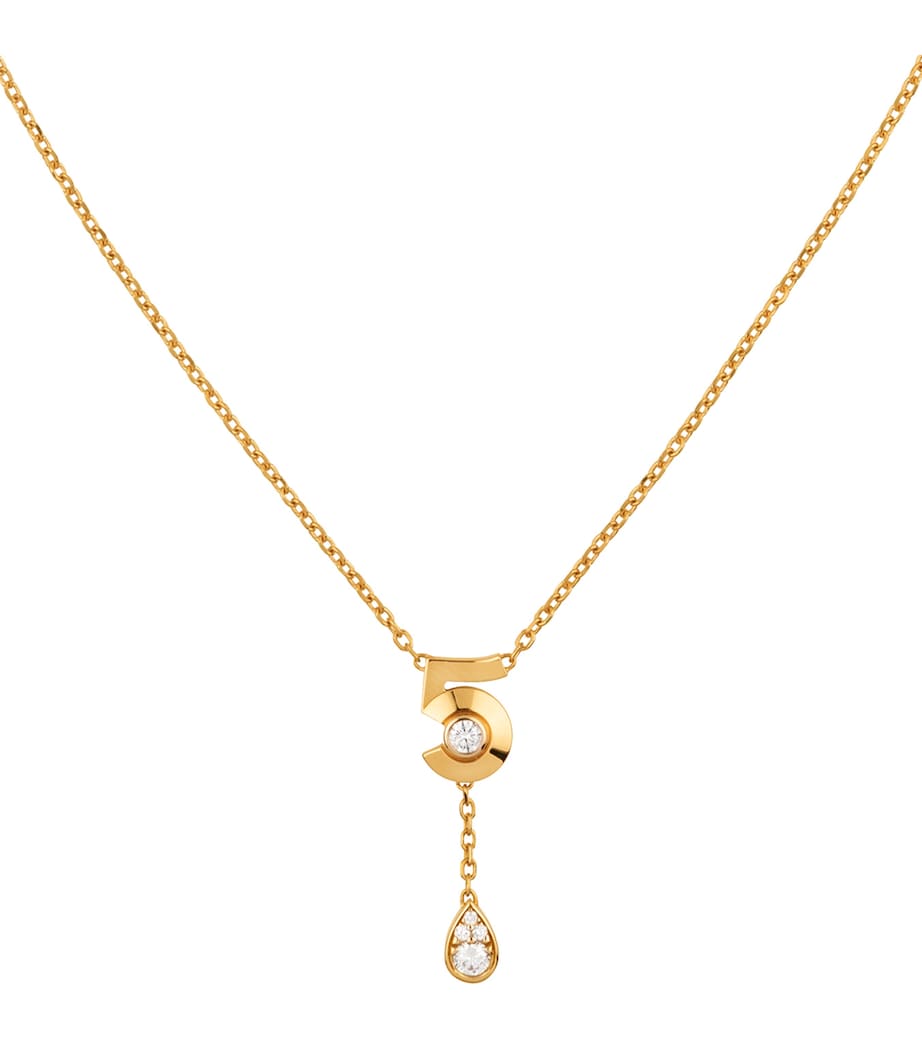 CHANEL Yellow Gold and Diamond Extrait de N°5 Necklace