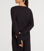 Hanro Black Stretch-Modal Yoga Long-Sleeve Top