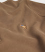 Polo Ralph Lauren Brown Cotton Quarter-Zip Sweater