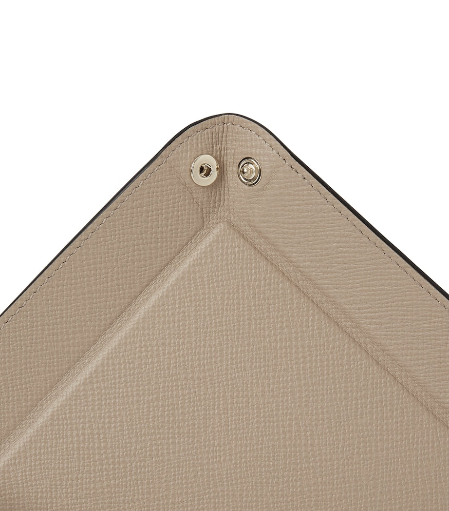 Small Panama Leather Rectangular Trinket Tray