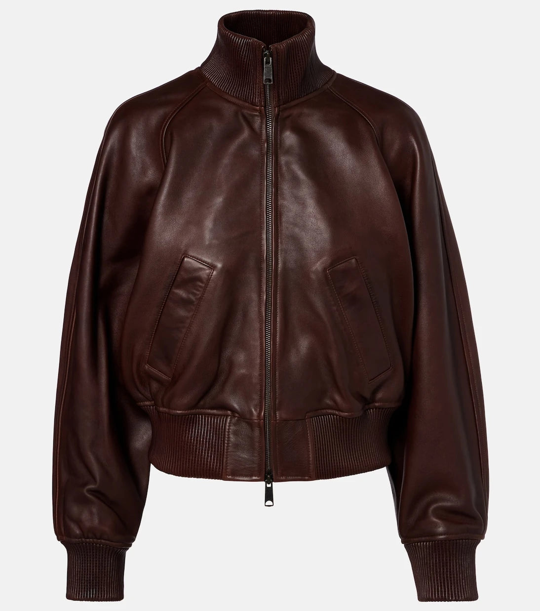 Polo Ralph Lauren - Cropped leather blouson jacket