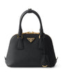 Prada Black Mini Leather Promenade Top-Handle Bag