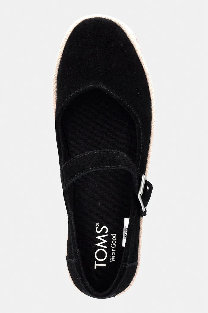 Toms kadın süet Mary Jane espadril CAROLINA MARY JANE