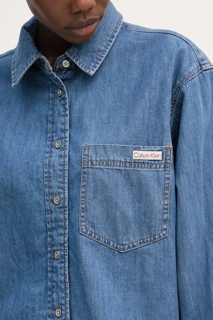 Calvin Klein Jeans риза дамска от деним