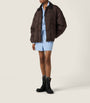 Brown Down Technical Pongé Puffer Jacket