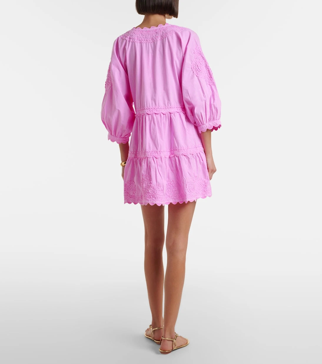 Juliet Dunn - Embroidered cotton minidress