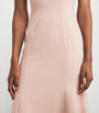 Crepe Embellished Rose Bud Midi Dress