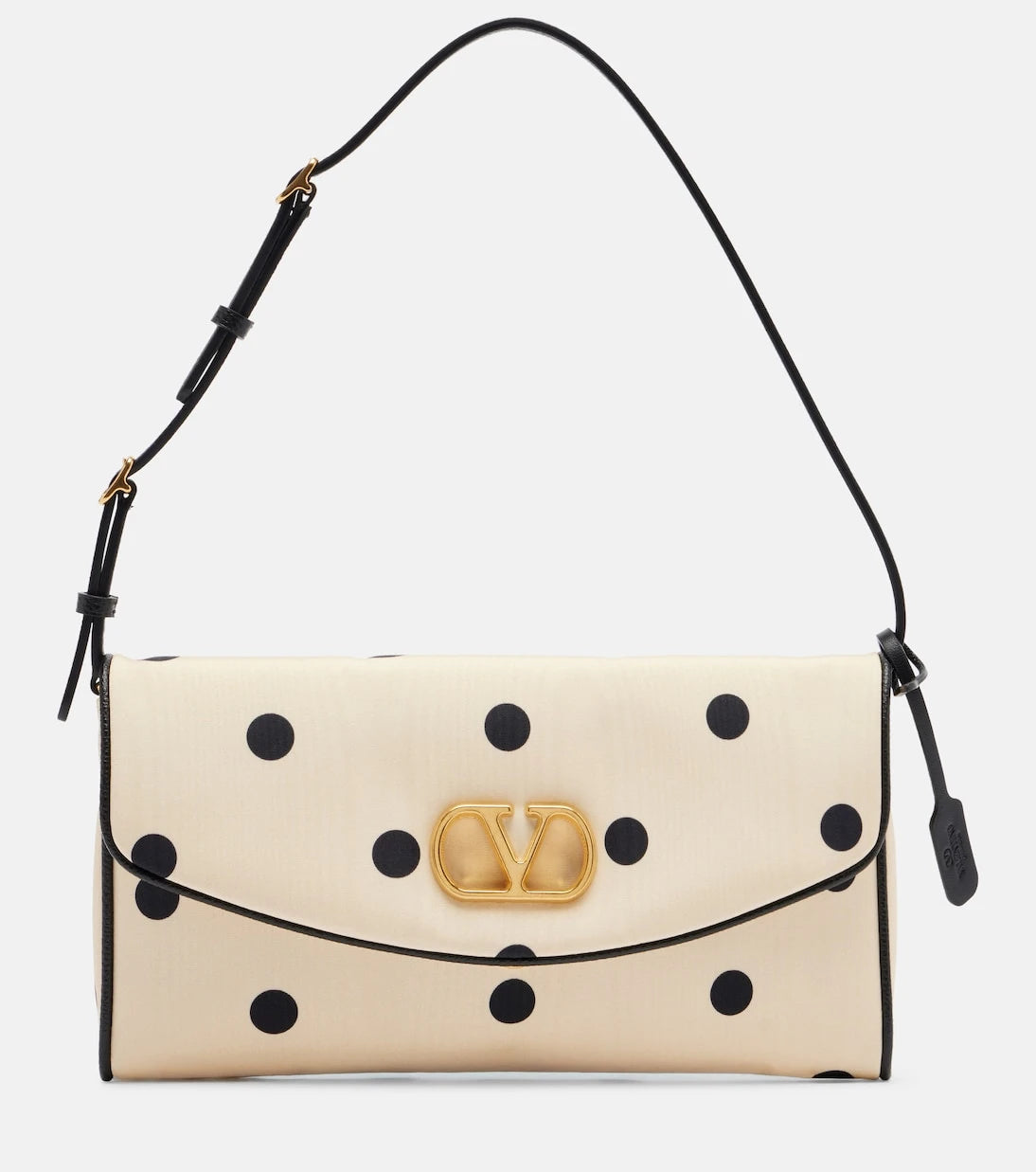 Valentino Garavani - DeVain Small polka-dot satin shoulder bag
