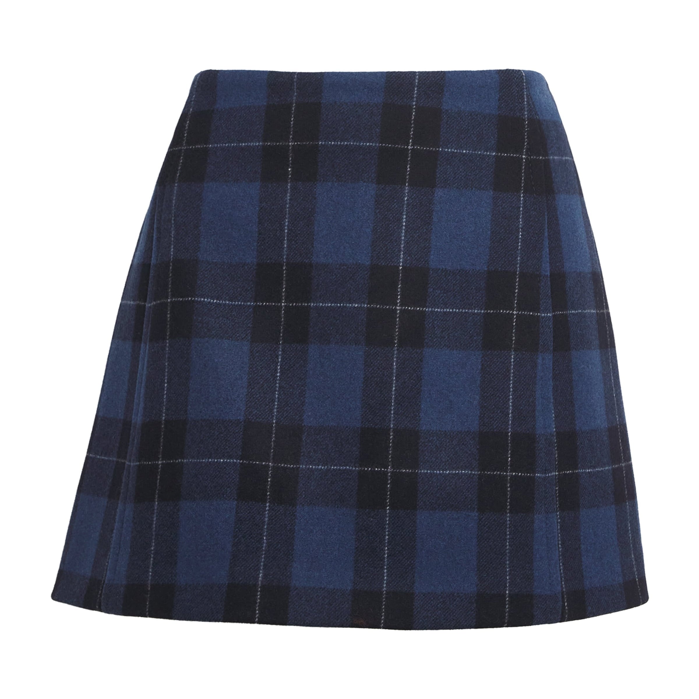 MAX&Co. Blue Wool-Blend Mini Skirt