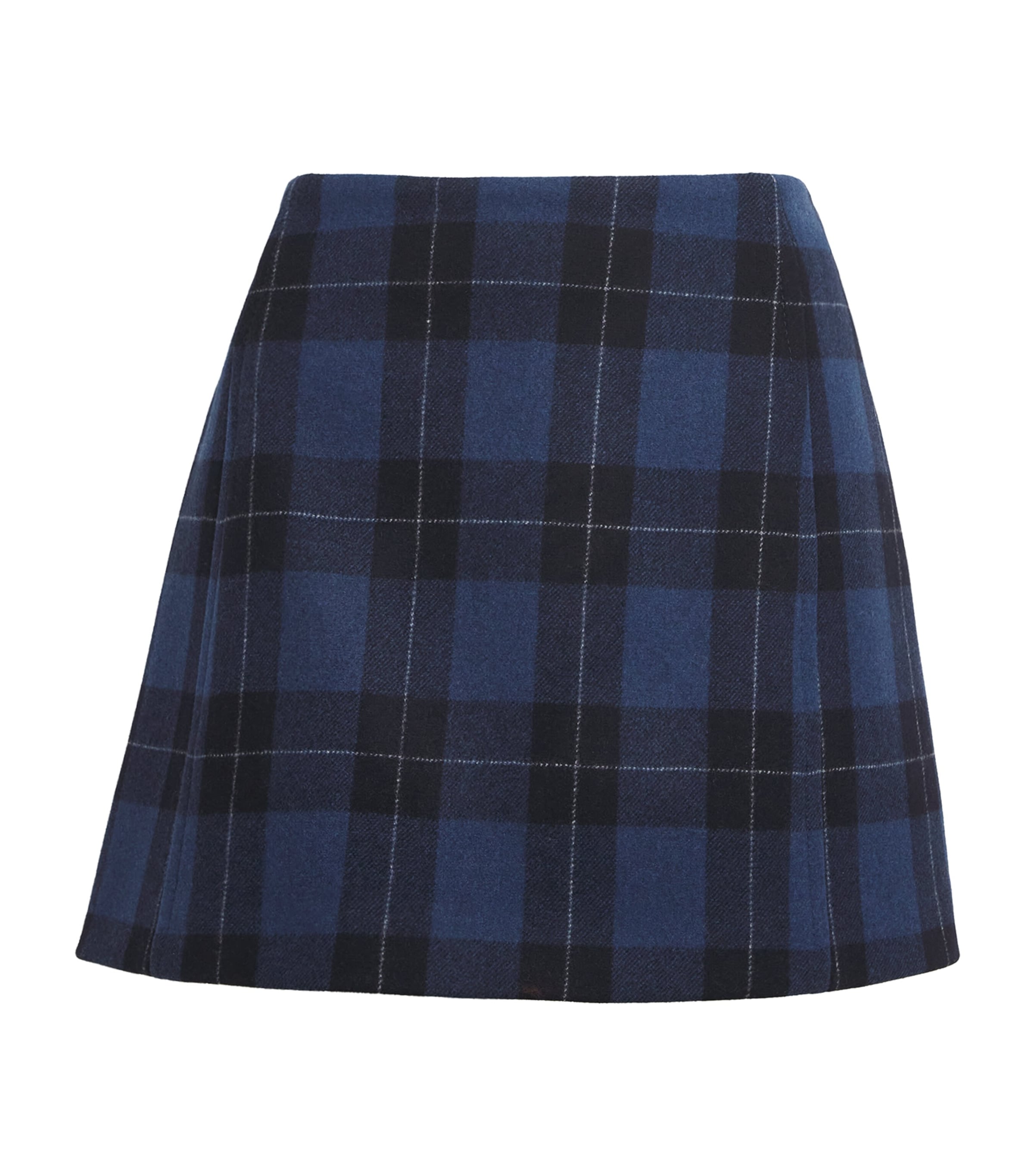 MAX&Co. Blue Wool-Blend Mini Skirt