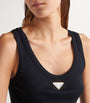 Prada Black Triangle Tank Top
