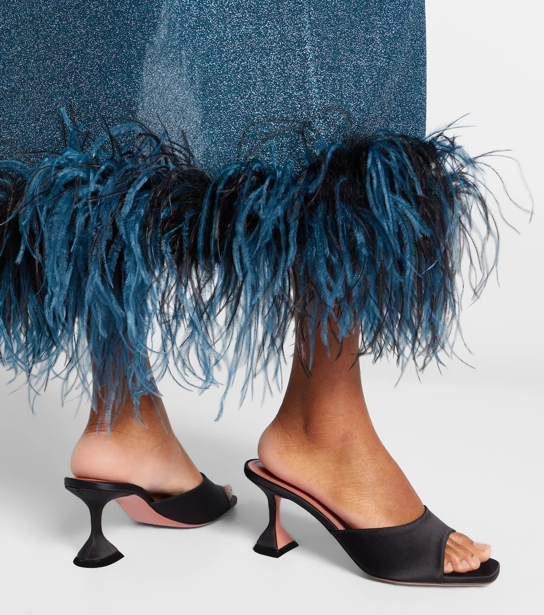 Amina Muaddi - Lupita 70 satin mules