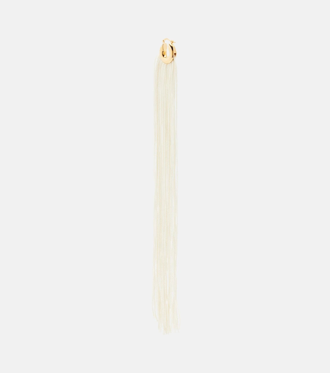 Jil Sander - Fringed hoop earrings