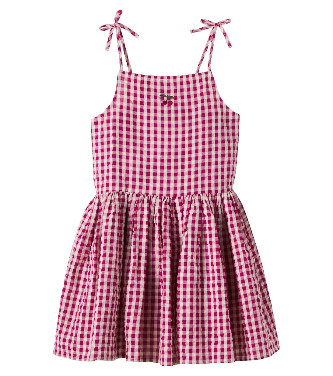 Konges Sløjd - Isotta checked gathered cotton dress