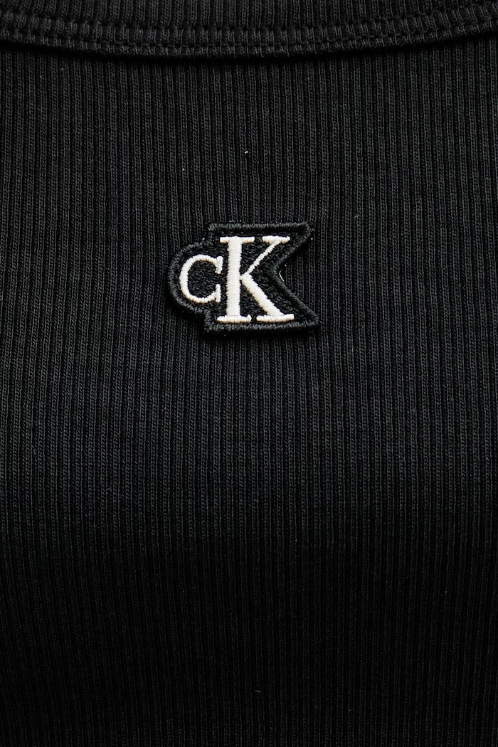 Calvin Klein Jeans топ дамски от памук с еластан
