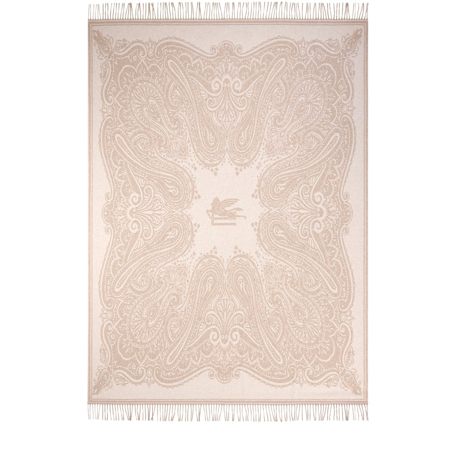 Etro Wool-Cashmere Fringed Alocasia Throw (140cm x 180cm)