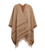 Beige Wool Jacquard Hilde Cape