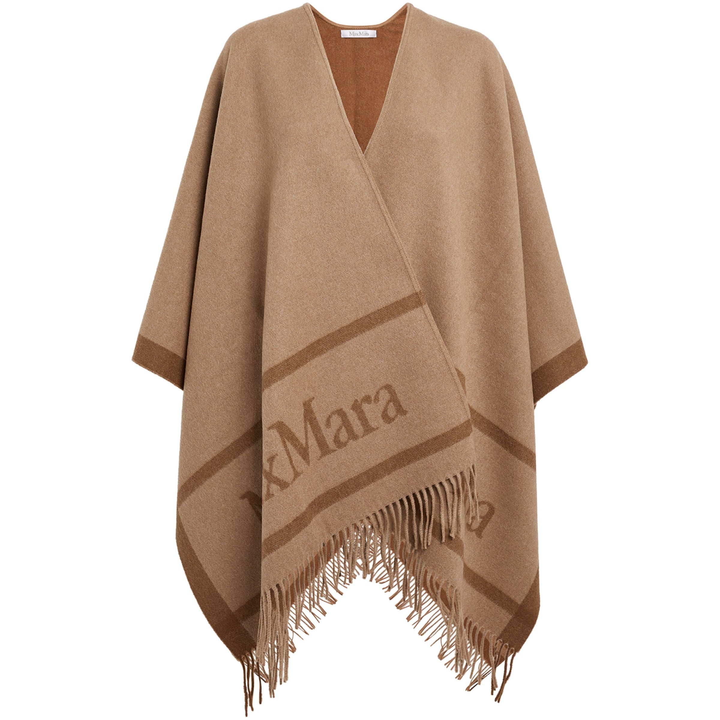 Beige Wool Jacquard Hilde Cape