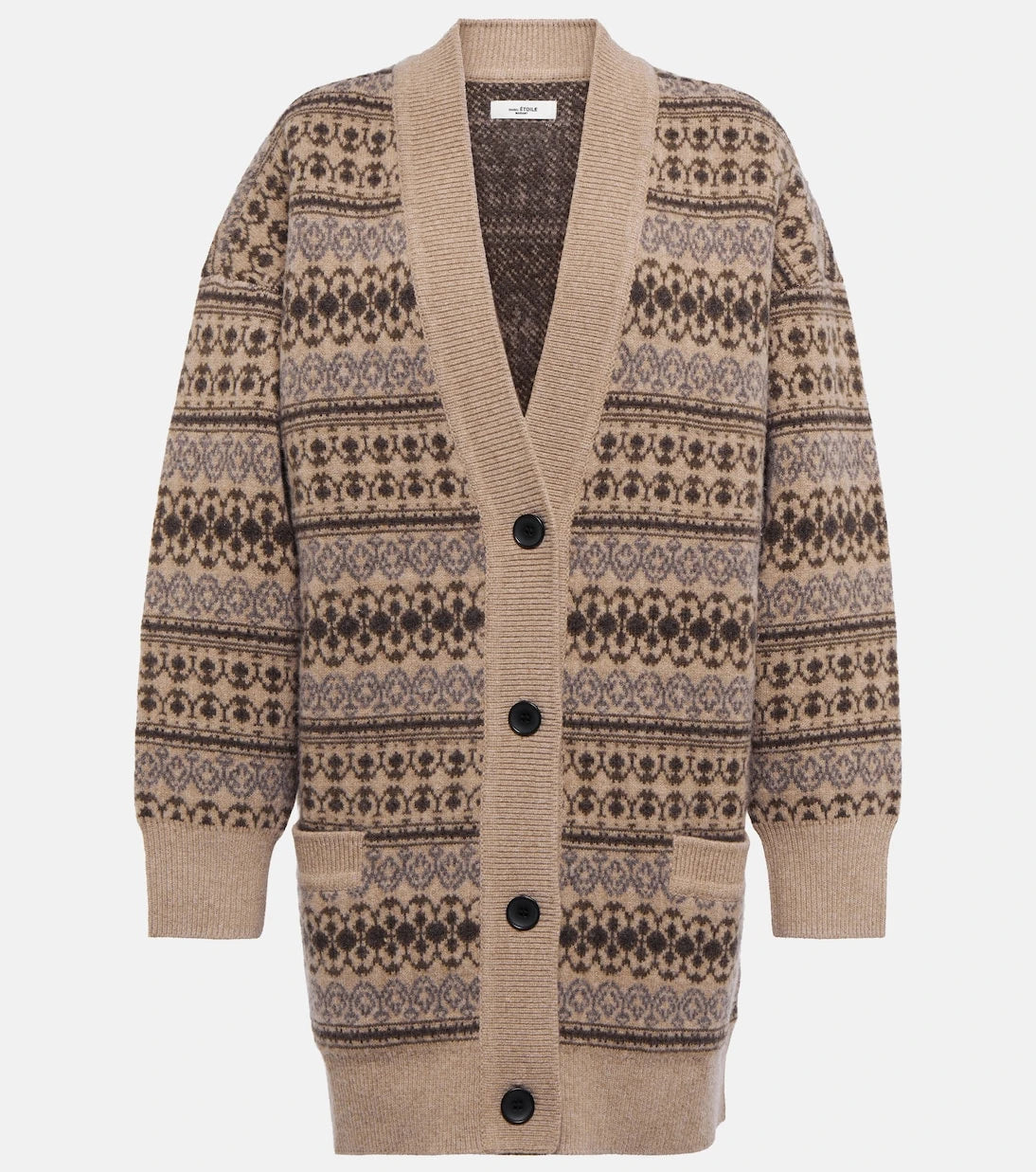 Marant Etoile - Lerry Fair Isle wool cardigan