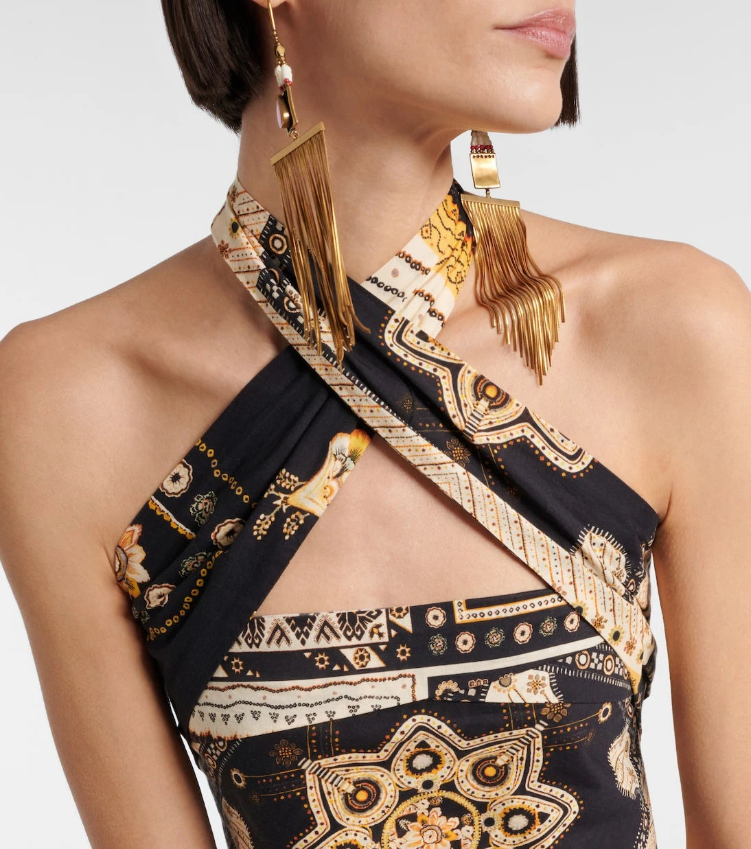 Marant Etoile - Feyza halterneck printed cotton top