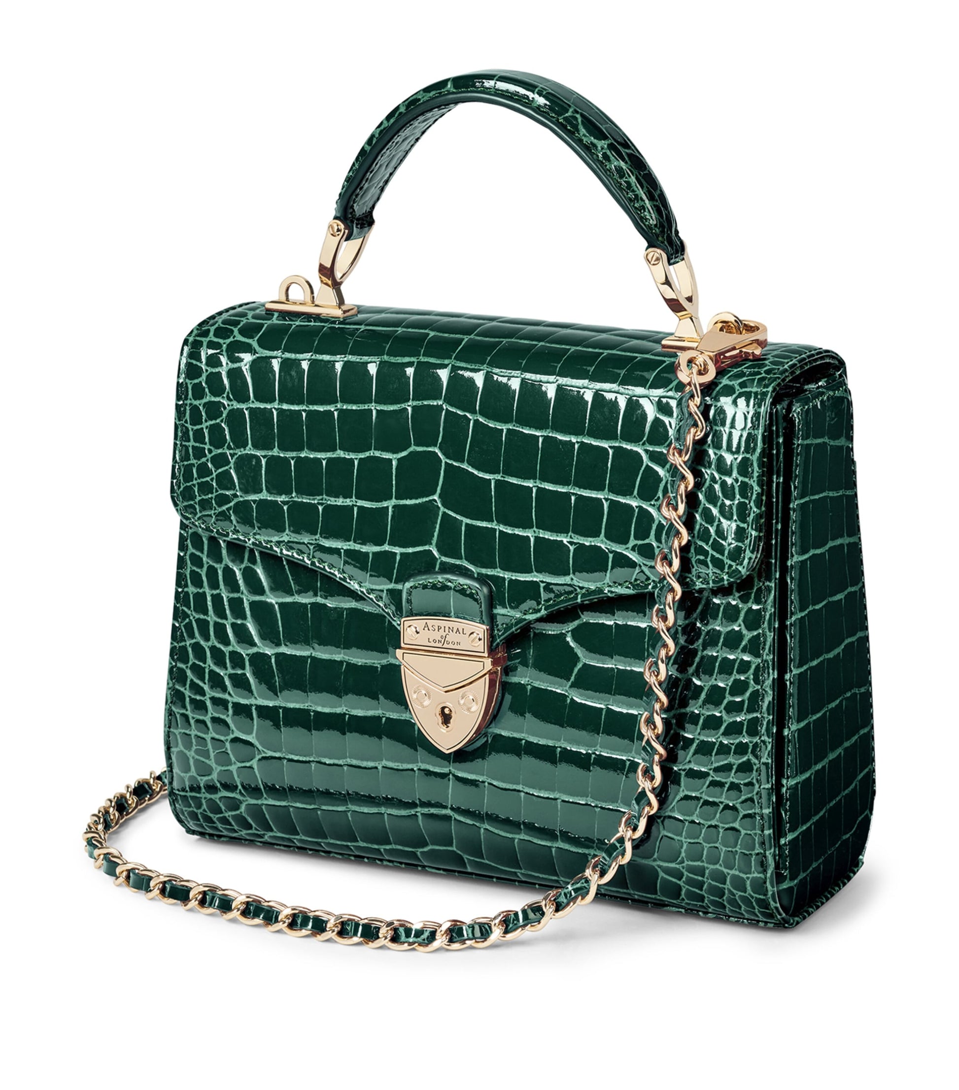 Aspinal Of London Green Midi Mayfair Top-Handle Bag