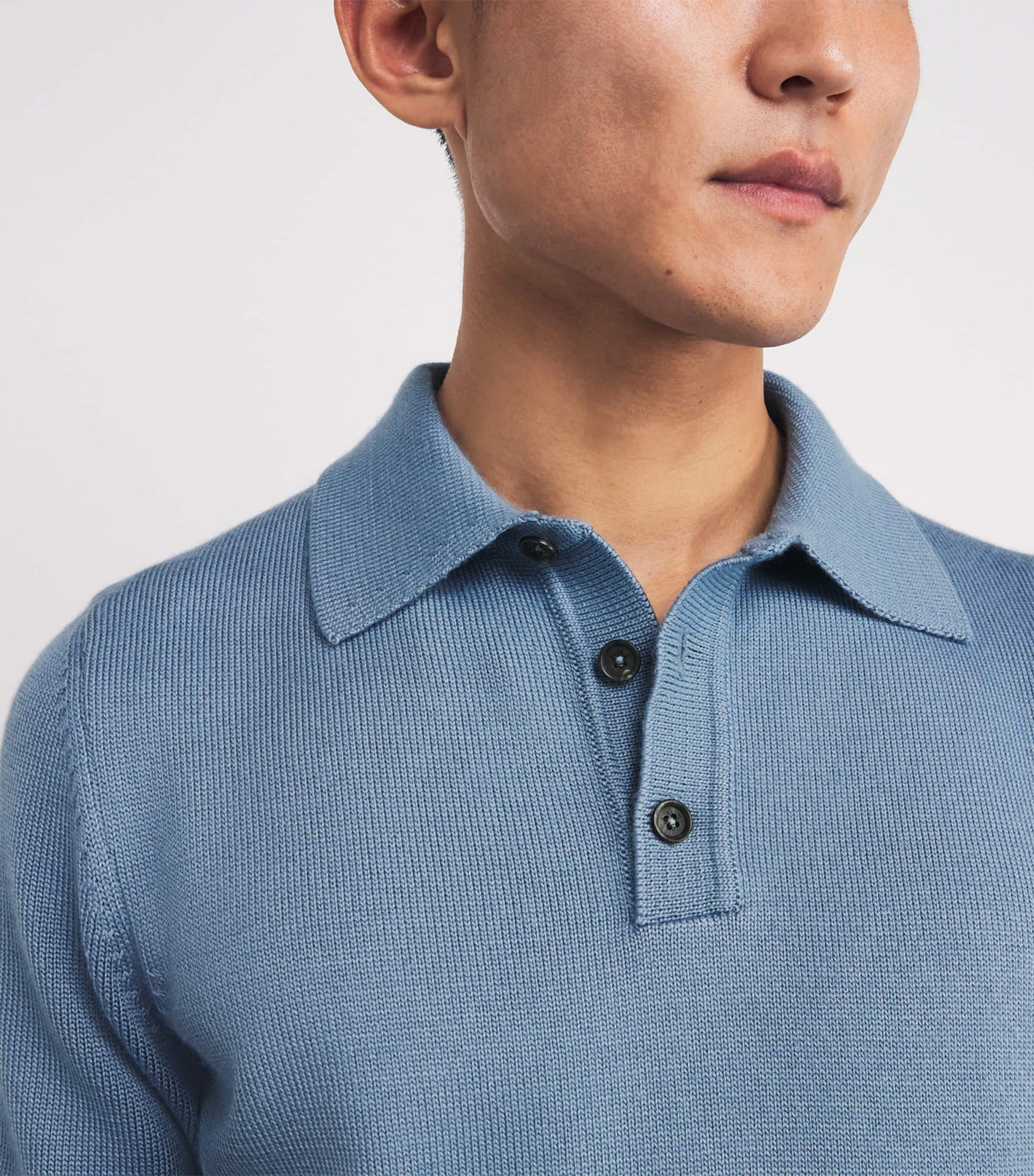 Isaia Cashmere-Silk Knit Polo Shirt