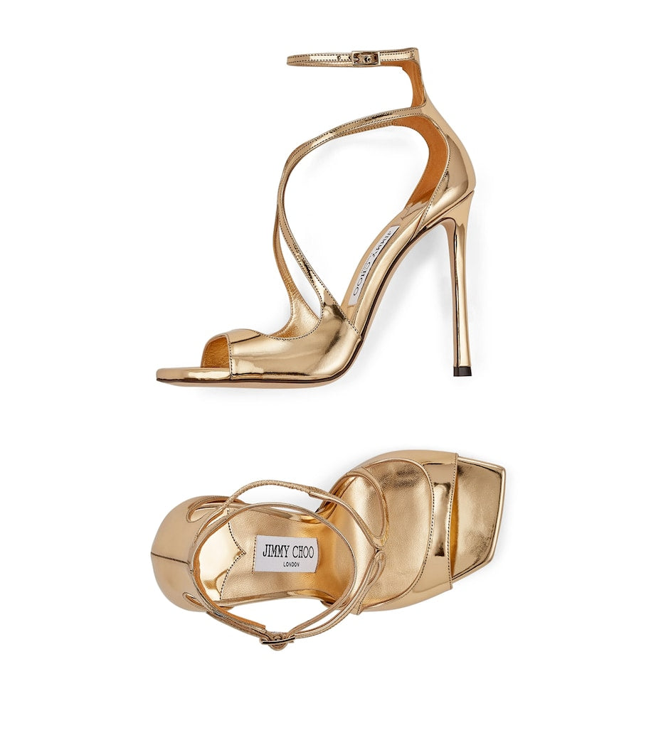 Gold Azia 110 Leather Sandals