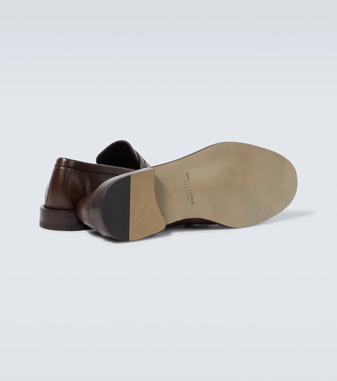 Manolo Blahnik - Perry leather penny loafers